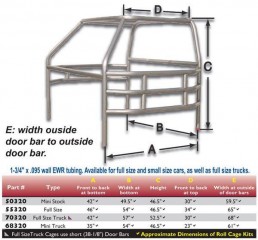 PRO-TEK 4-POINT ROLL CAGE KIT