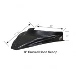 MD3 CURVED HOOD SCOOP - 5"; CARBON FIBER APPEARANCE - NO-040-4116