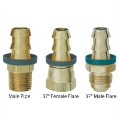 BRASS PUSH-ON HOSE END FITTINGS