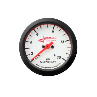 LONGACRE SPORTSMAN ELITE FUEL PRESSURE GAUGE - 2-5/8"; 0-15 PSI - LON-52-46901