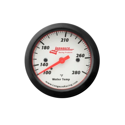 LONGACRE SPORTSMAN ELITE WATER TEMPERATURE GAUGE - 2-5/8"; 100-280°F - LON-52-46902