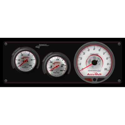 LONGACRE SPORTSMAN ELITE 2 GAUGE PANEL W/TACH - OIL PRESSURE, WATER TEMP - LON-52-46906