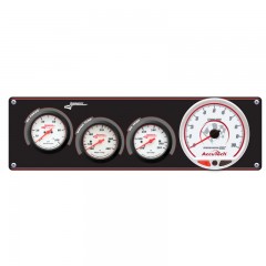 LONGACRE SPORTSMAN ELITE 3 GAUGE PANEL W/TACH - OIL PRESSURE, WATER TEMP, OIL TEMP