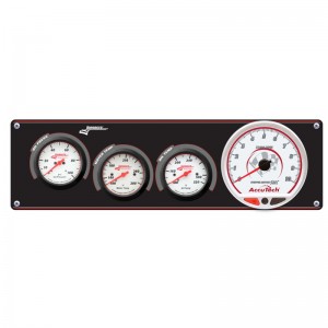 LONGACRE SPORTSMAN ELITE 3 GAUGE PANEL W/TACH - OIL PRESSURE, WATER TEMP, OIL TEMP