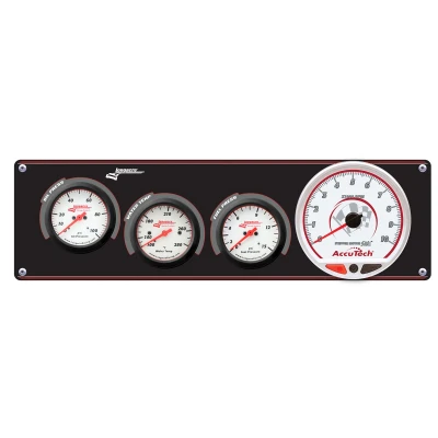 LONGACRE SPORTSMAN ELITE 3 GAUGE PANEL W/TACH - OIL PRESSURE, WATER TEMP, FUEL PRESSURE - LON-52-46908