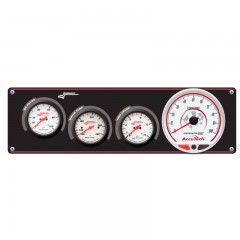 LONGACRE SPORTSMAN ELITE 3 GAUGE PANEL W/TACH - OIL PRESSURE, WATER TEMP, FUEL PRESSURE