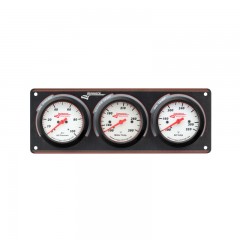 LONGACRE SPORTSMAN ELITE 3 GAUGE PANEL - OIL PRESSURE, WATER TEMP, OIL TEMP