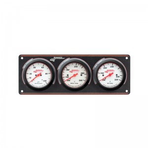 LONGACRE SPORTSMAN ELITE 3 GAUGE PANEL - OIL PRESSURE, WATER TEMP, OIL TEMP