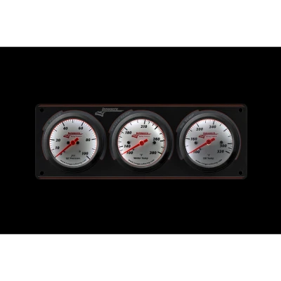 LONGACRE SPORTSMAN ELITE 3 GAUGE PANEL - OIL PRESSURE, WATER TEMP, OIL TEMP - LON-52-46913