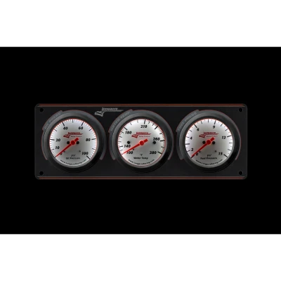 LONGACRE SPORTSMAN ELITE 3 GAUGE PANEL - OIL PRESSURE, WATER TEMP, FUEL PRESSURE - LON-52-46914