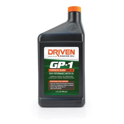 DRIVEN RACING OIL GP-1 20W-50 SYNTHETIC BLEND HIGH PERFORMANCE OIL - 1 QUART - JG-19506