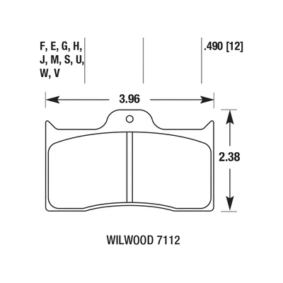 HAWK PERFORMANCE BRAKE PADS - HPS 5.0; FOR FORGED DYNALITE (COTTER PIN) CALIPERS - HAW-HB540B