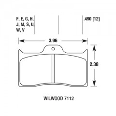 HAWK PERFORMANCE BRAKE PADS - DTC-30; FOR FORGED DYNALITE (COTTER PIN) CALIPERS