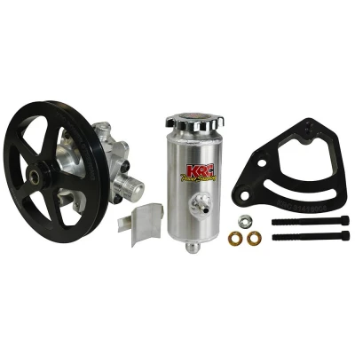 KRC ELITE SERIES POWER STEERING KIT - SBC BLOCK MOUNT; V-BELT; REMOTE TANK - KRC-19010115