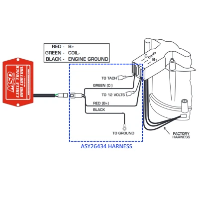 MSD REV LIMITER REPLACEMENT HARNESS - MSD-ASY26434