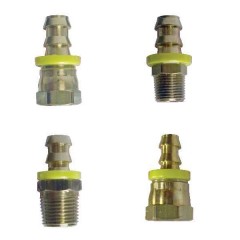 BRASS PUSH-ON HOSE END FUEL FITTINGS