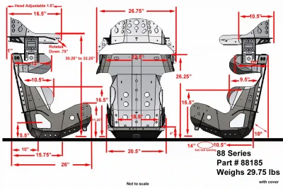 KIRKEY RACING 88 SERIES INTERMEDIATE CONTAINMENT SEAT KITS - KIR-SEATS-88SERIES