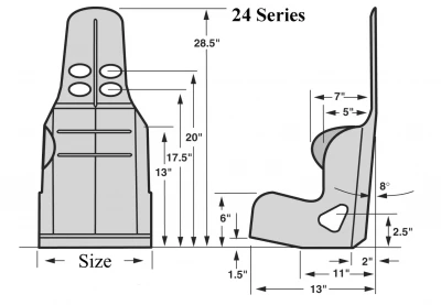 KIRKEY RACING 24 SERIES CHILD SEATS - KIR-SEATS-24SERIES