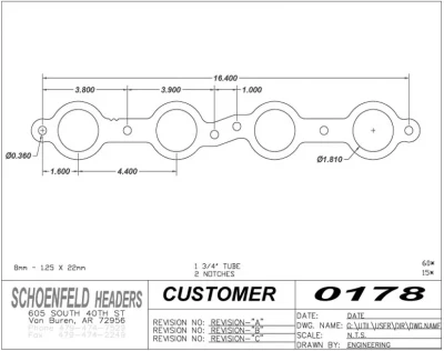 SCHOENFELD HEADER GASKET - SCH-01780