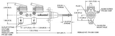 WILWOOD TANDEM REMOTE MASTER CYLINDER - WIL-260-7563