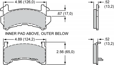 WILWOOD GM METRIC BRAKE PADS - WIL-150-35-D154K