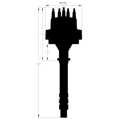 MSD STREET PRO-BILLET CHEVROLET V8 DISTRIBUTOR - MSD-8361