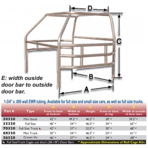 PRO-TEK 4-POINT ROLL CAGE KIT