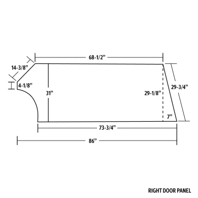 MD3 MODIFIED PLASTIC BODY PANEL - MD3-M21150R