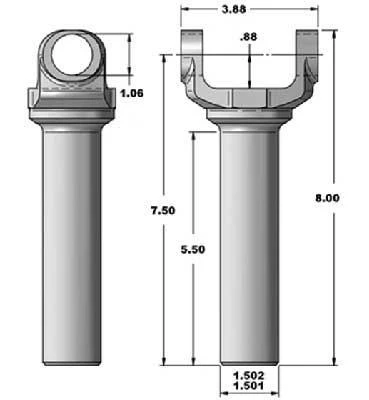 BRINN 6" TRANSMISSION YOKE - BRI-74038