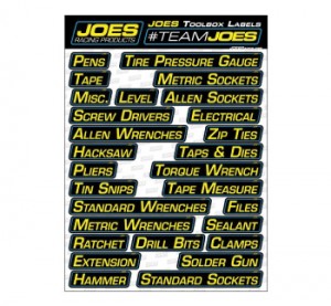 JOES TOOLBOX LABELS