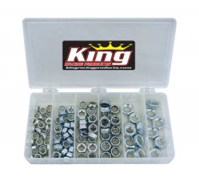 KING 105 PIECE STEEL NYLON 1/2 NUT KIT - krp-2700