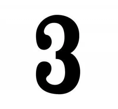 PRO-TEK RACE CAR NUMBERS - NU-3-BLK