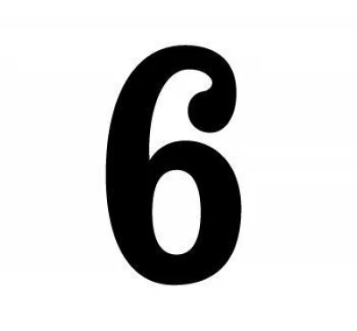 PRO-TEK RACE CAR NUMBERS - NU-6-BLK