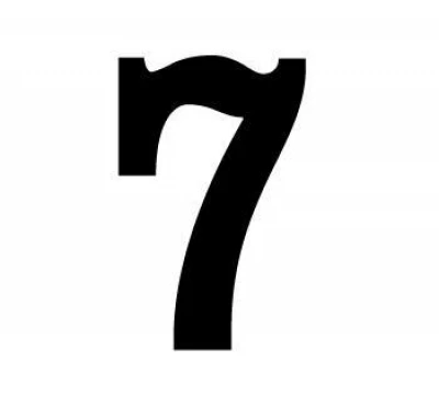 PRO-TEK RACE CAR NUMBERS - NU-7-BLK