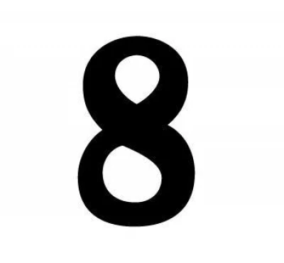 PRO-TEK RACE CAR NUMBERS - NU-8-BLK