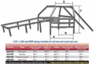 PRO-TEK COMPLETE ROLL CAGE KIT