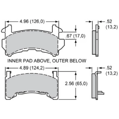 WILWOOD GM METRIC BRAKE PAD SET - WIL-150-12250K