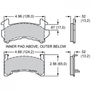 WILWOOD GM METRIC BRAKE PAD SET