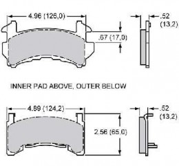 WILWOOD GM METRIC BRAKE PADS