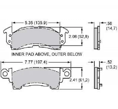 WILWOOD GM STANDARD BRAKE PADS - WIL-150-8939K