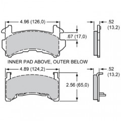 WILWOOD GM METRIC BRAKE PADS